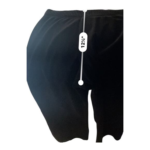 Jones New York Women’s Black Velour Stretch Straight Leg Pants Pull On Size Smal - Picture 5 of 8